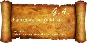 Gyorgyovics Attila névjegykártya